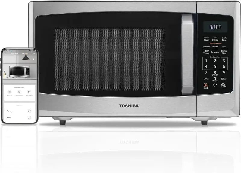 TOSHIBA 1.5 Cubic Feet 4-in-1 Countertop Microwave Oven, Silver - ML-EC42P(SS)