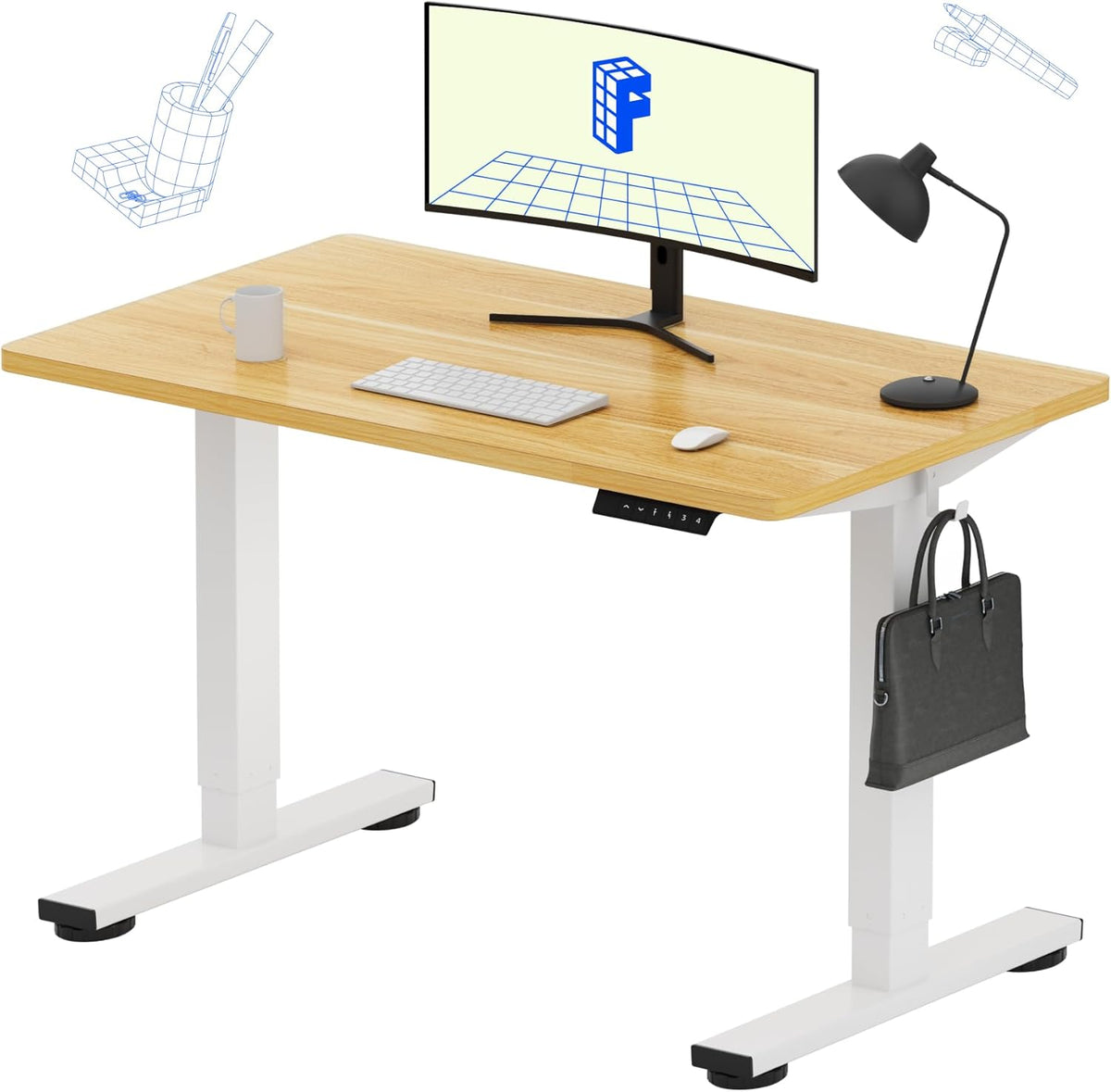 FLEXISPOT Electric Standing Desk With Whole-Piece Desktop - EN1