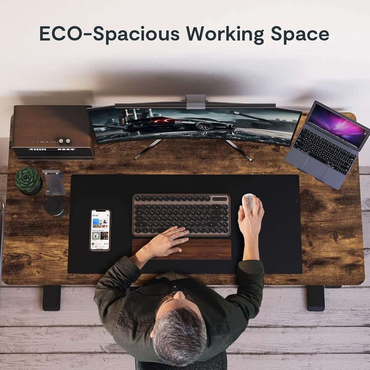 FLEXISPOT Electric Standing Desk With Whole-Piece Desktop - EN1
