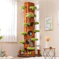90.5-Inch Modern Multi-Level Cat Tree Tower With 5 Condos, Sisal Scratching Posts And Elevated Perches