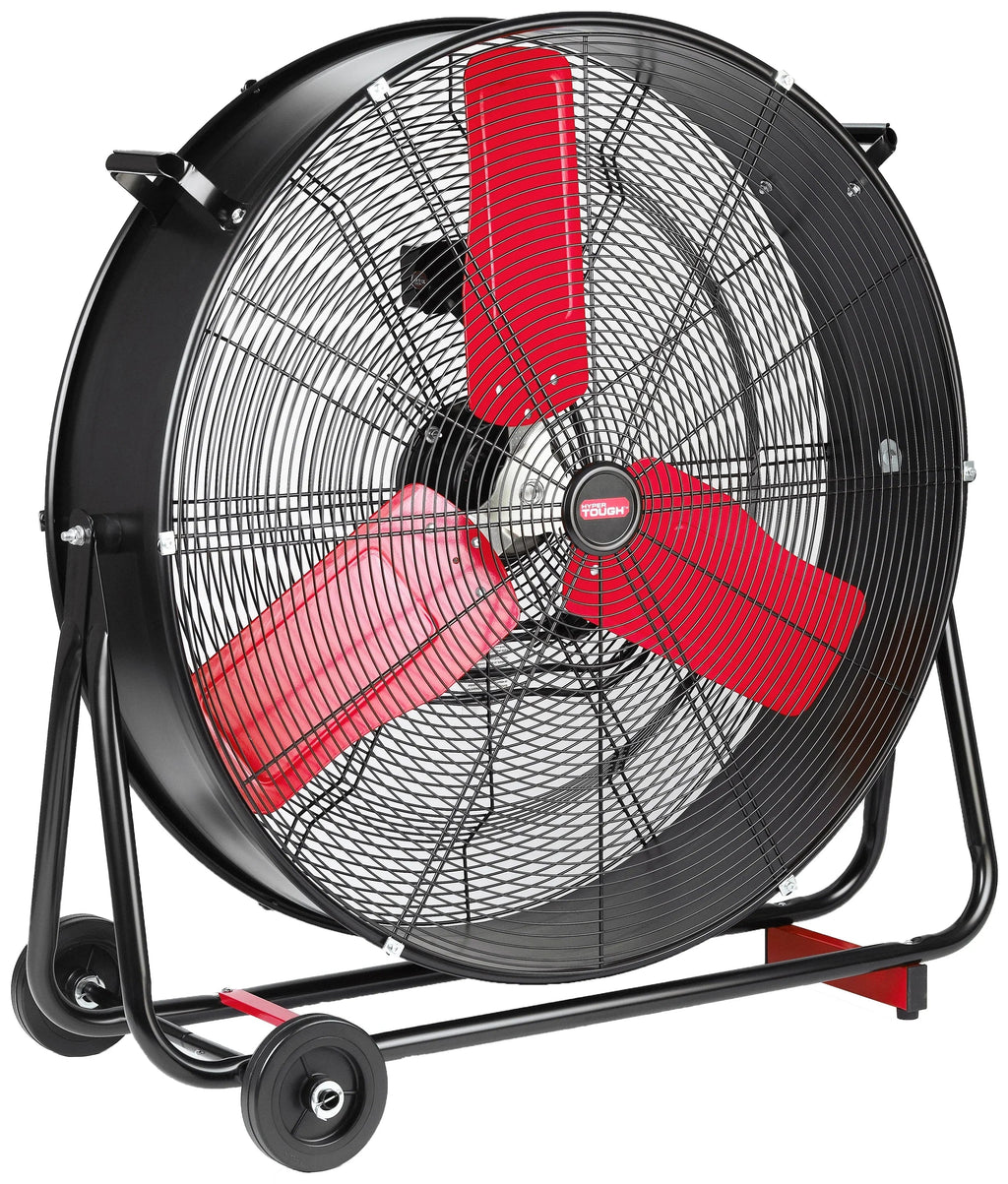 Hyper Tough 30 Inch 2-Speed Tilted Drum Fan Red & Black