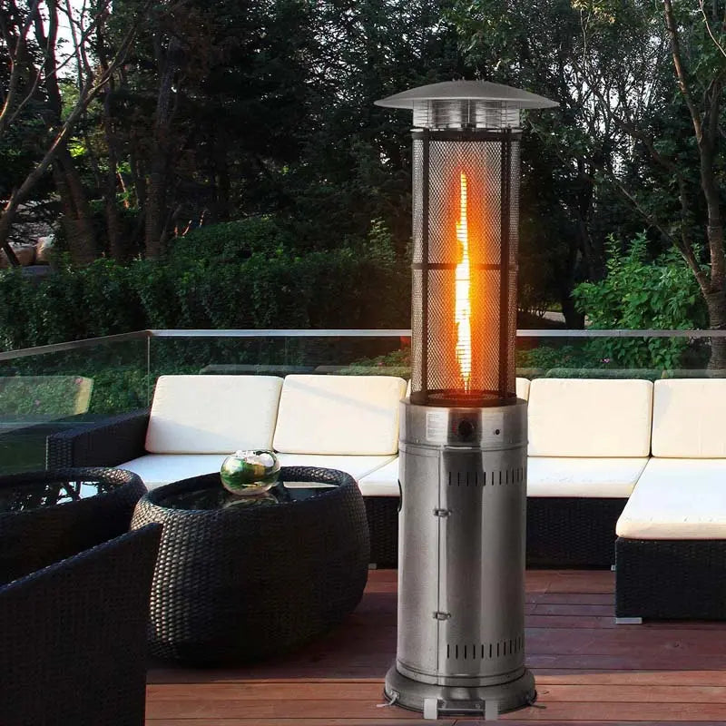 Propane Patio Heater, 41,000 BTU, Stainless Steel, 6 Ft