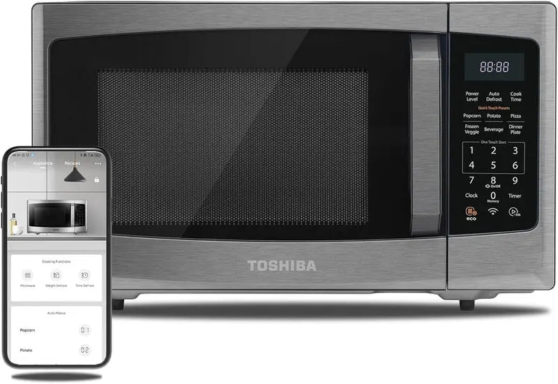 TOSHIBA 1.5 Cubic Feet 4-in-1 Countertop Microwave Oven, Silver - ML-EC42P(SS)