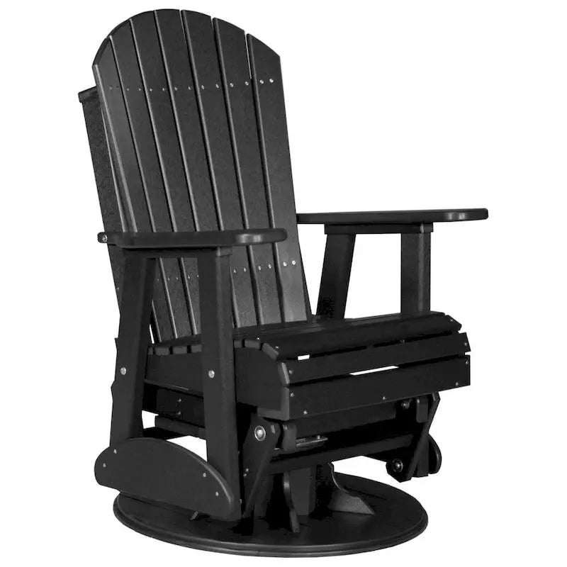 Poly Lumber Adirondack Swivel Glider Chair, 30W x 28D x 44H