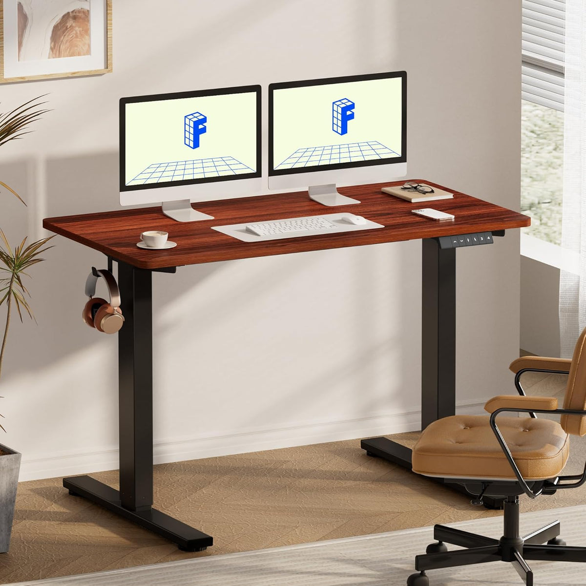 FLEXISPOT Electric Standing Desk With Whole-Piece Desktop - EN1