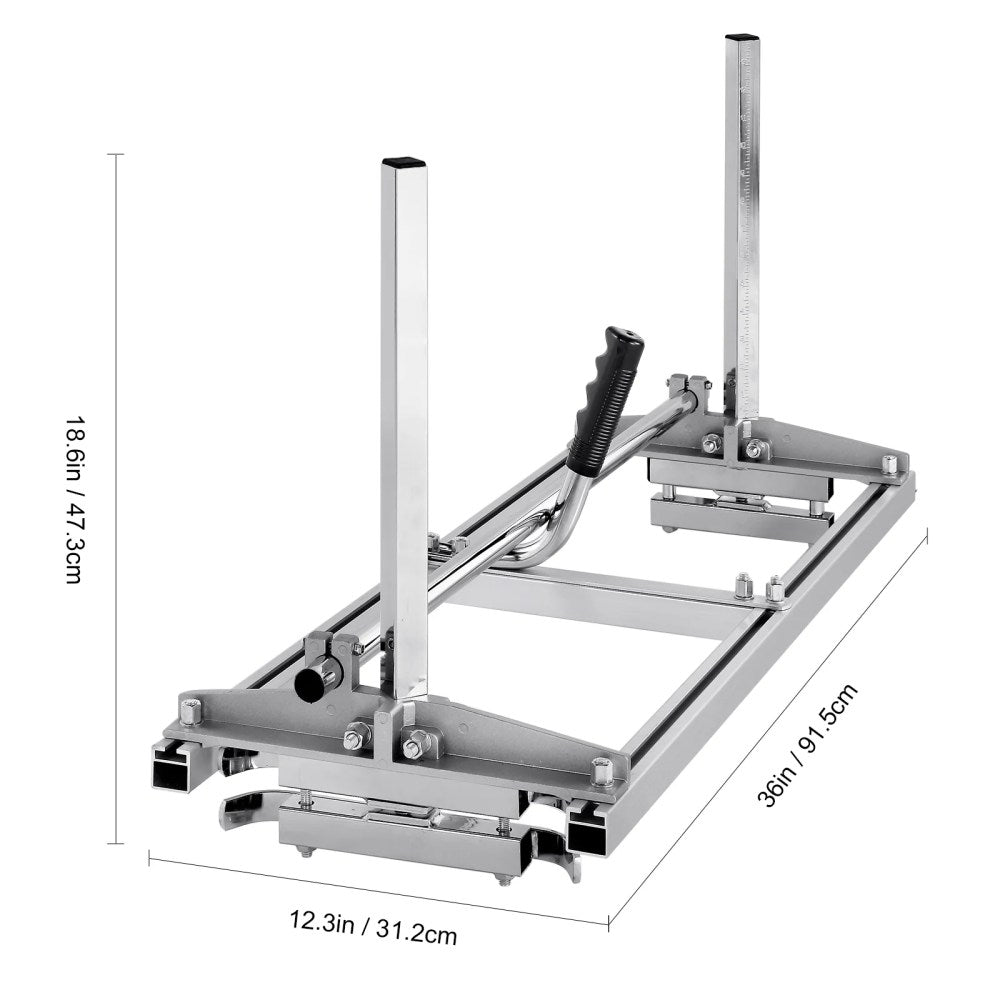 VEVOR Chainsaw Mill, Galvanized Steel, 14-36 in Guide Bar, 0.2-11.81 in Cutting Thickness