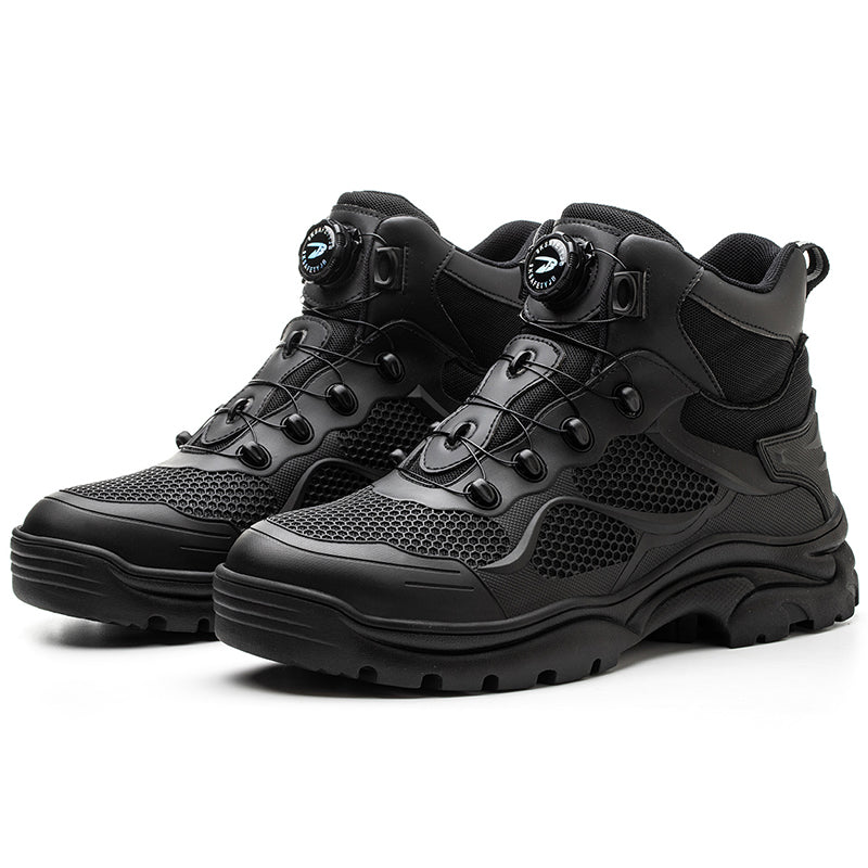 Closure System Laceless Steel Toe Shoes Boots