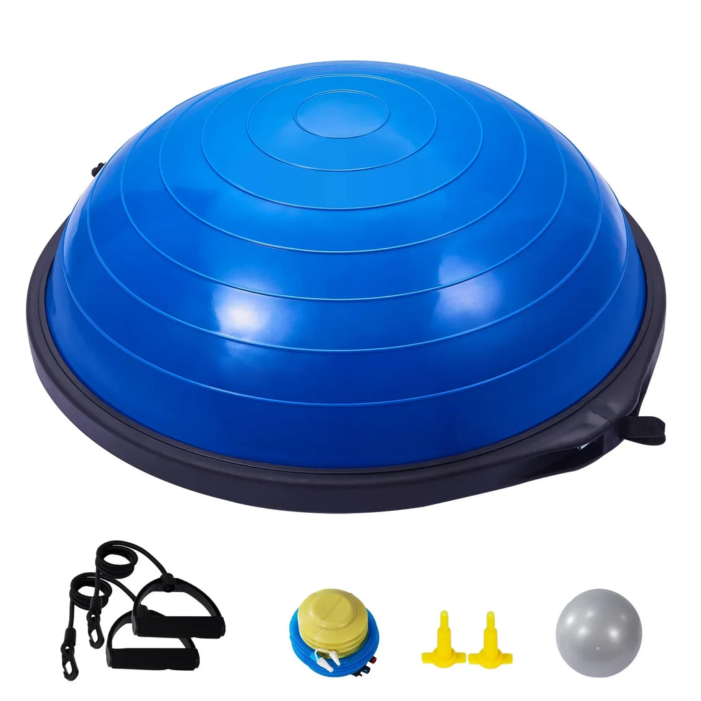 SKYSHALO 26 Inch Half Fitness Balance Ball Trainer With 2 Resistance Bands