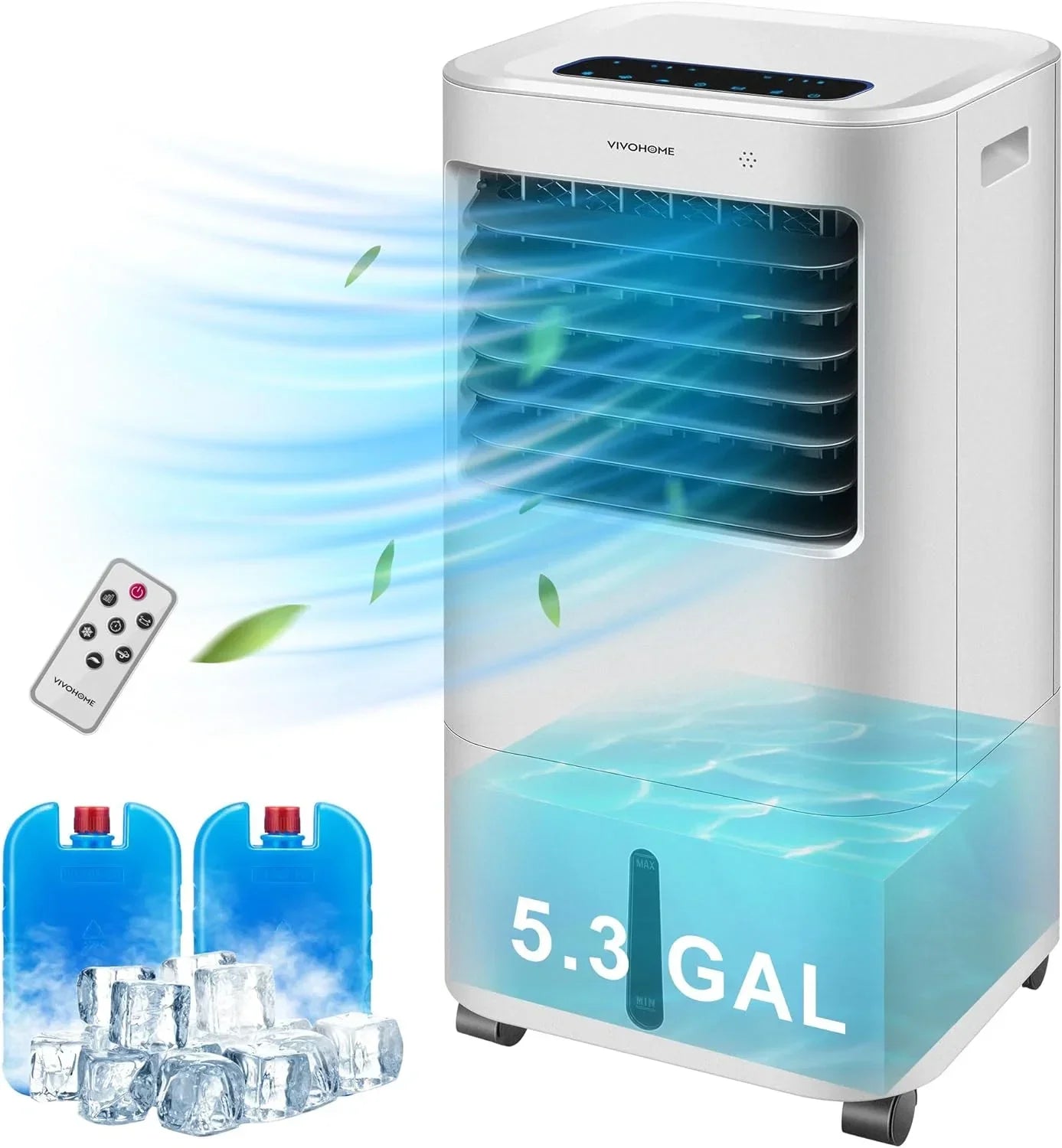 SPECSTAR Evaporative Air Cooler 600CFM 5.3 Gal Water Tank - LED Display and Remote Control