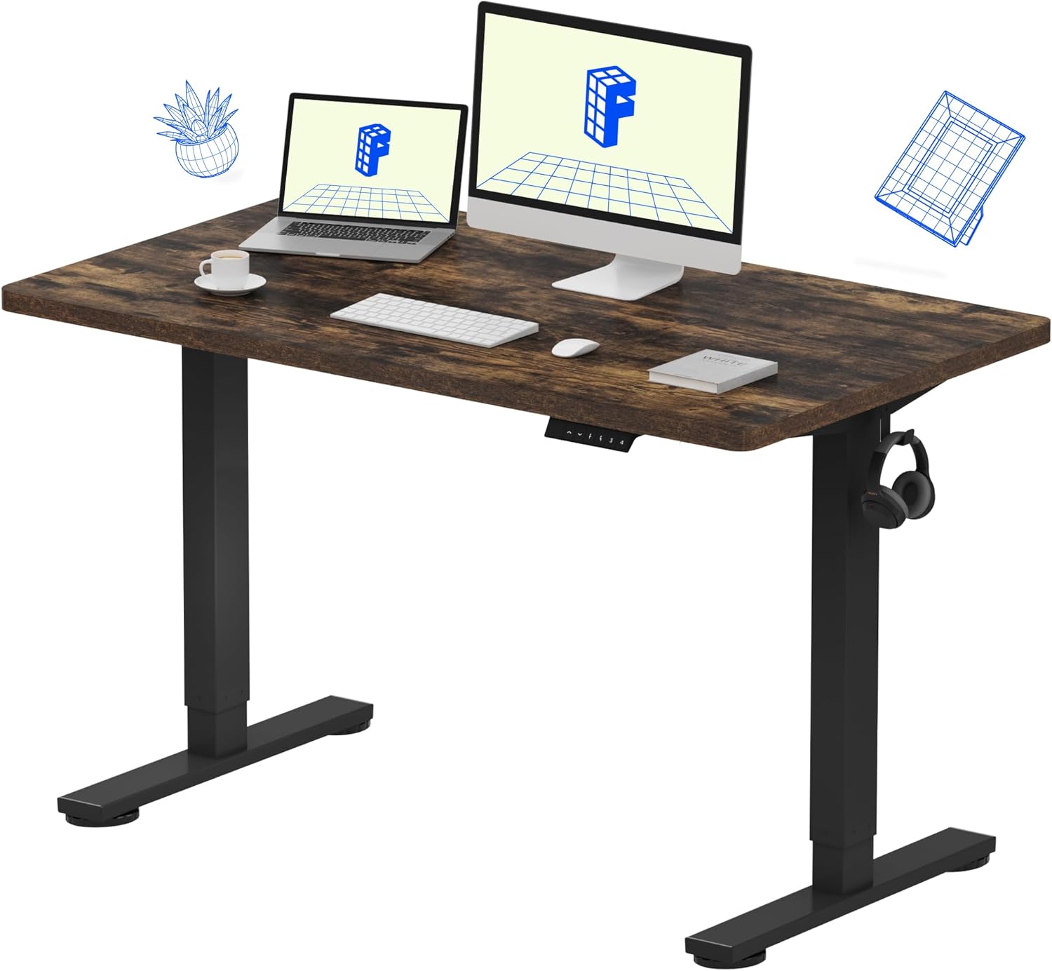 FLEXISPOT Electric Standing Desk With Whole-Piece Desktop - EN1