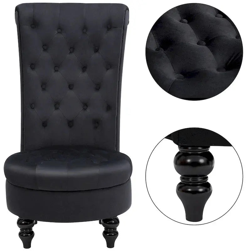 AVAWING Pair Of Royal-Themed Throne Chairs - Rubberwood Frame
