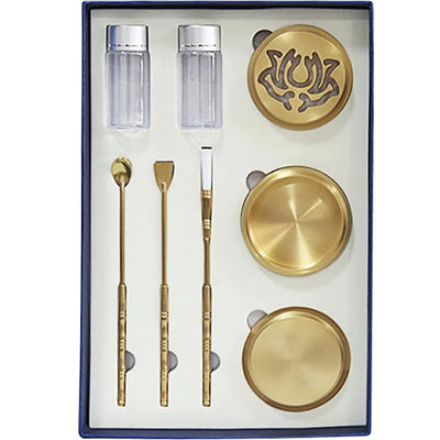 Sand Incense Burner Brass Incense Tools Set - Auspicious, Wishful Or Lotus