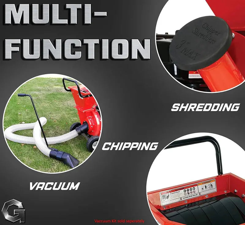 Gas-Powered 7HP Wood Chipper Shredder Mulcher