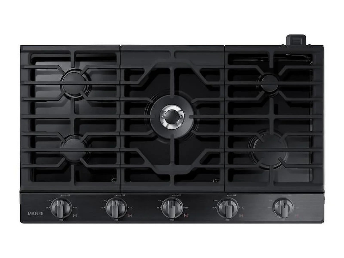 Samsung 36 Inch Black Stainless 5 Burner Gas Cooktop - NA36N6555TG