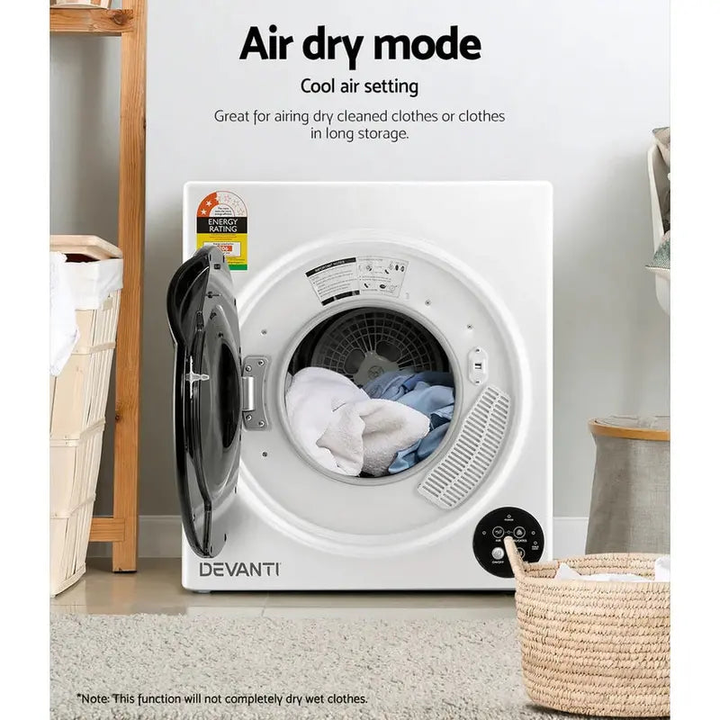 Devanti Fully Automatic Tumble Dryer 5kg Black