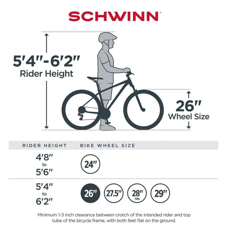 Schwinn Sidewinder Men's 26-Inch 21-Speed Mountain Bike, Black - S2792WMDS