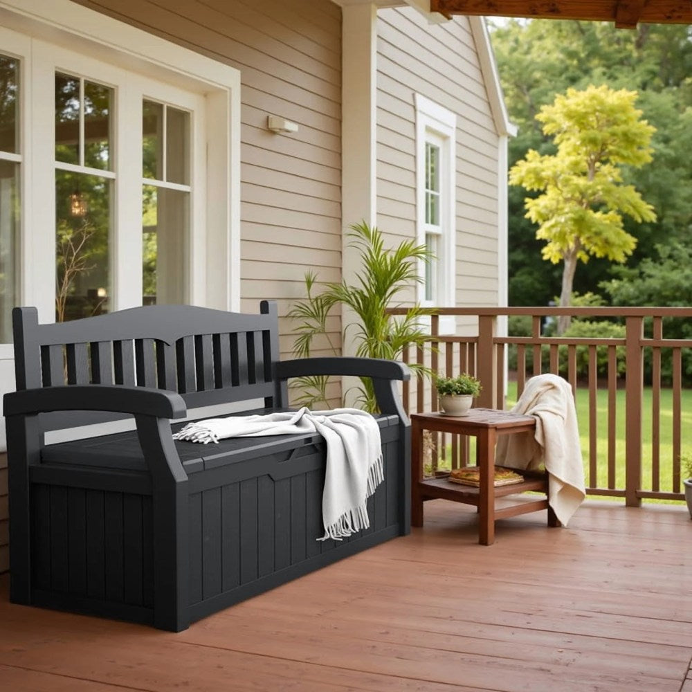 Devoko 82 Gallon Outdoor Storage Bench And Deck Box