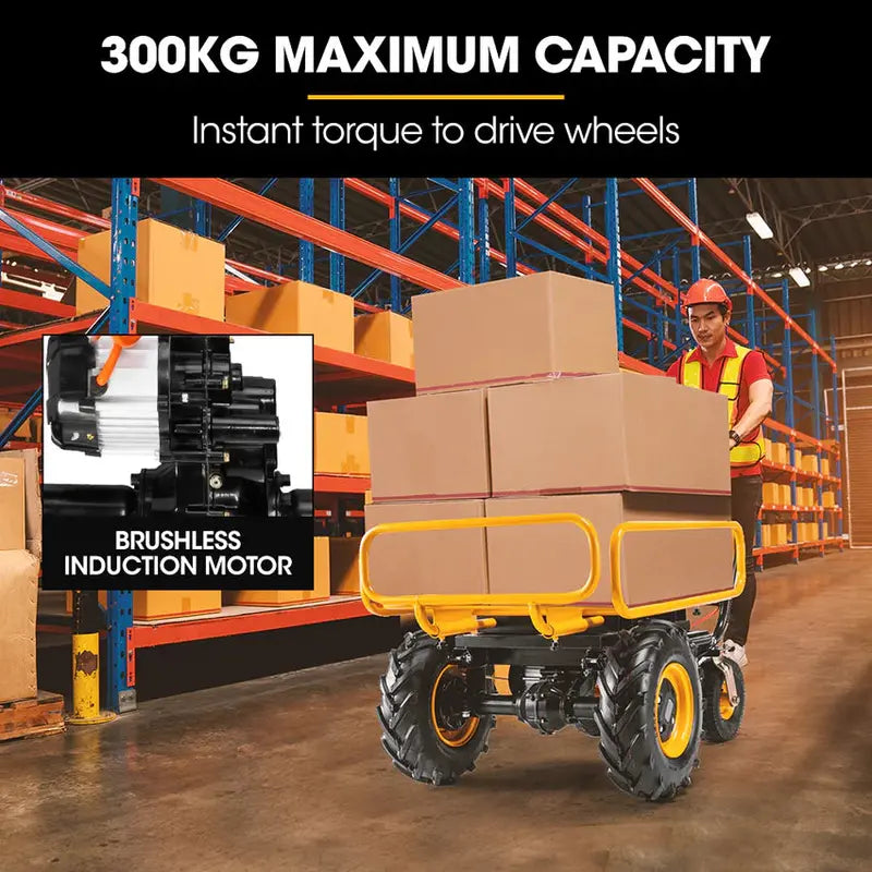 Baumr-Ag 40V Electric Material Dumper, 300kg Load Capacity, 100L - BPR-1000e