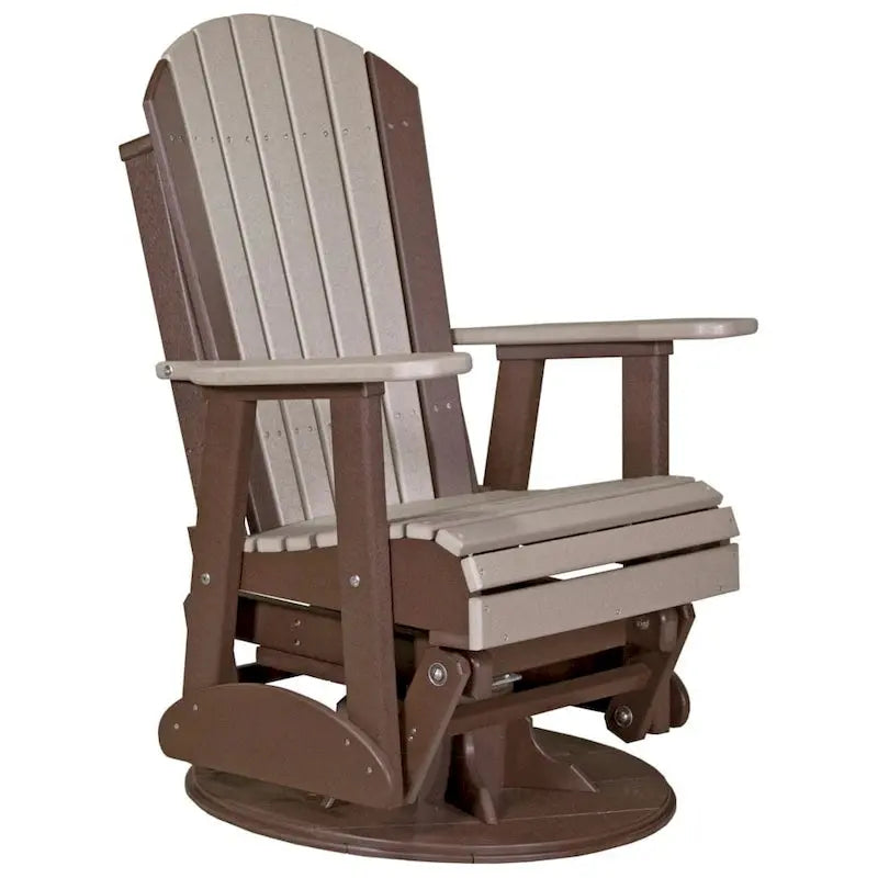 Poly Lumber Adirondack Swivel Glider Chair, 30W x 28D x 44H
