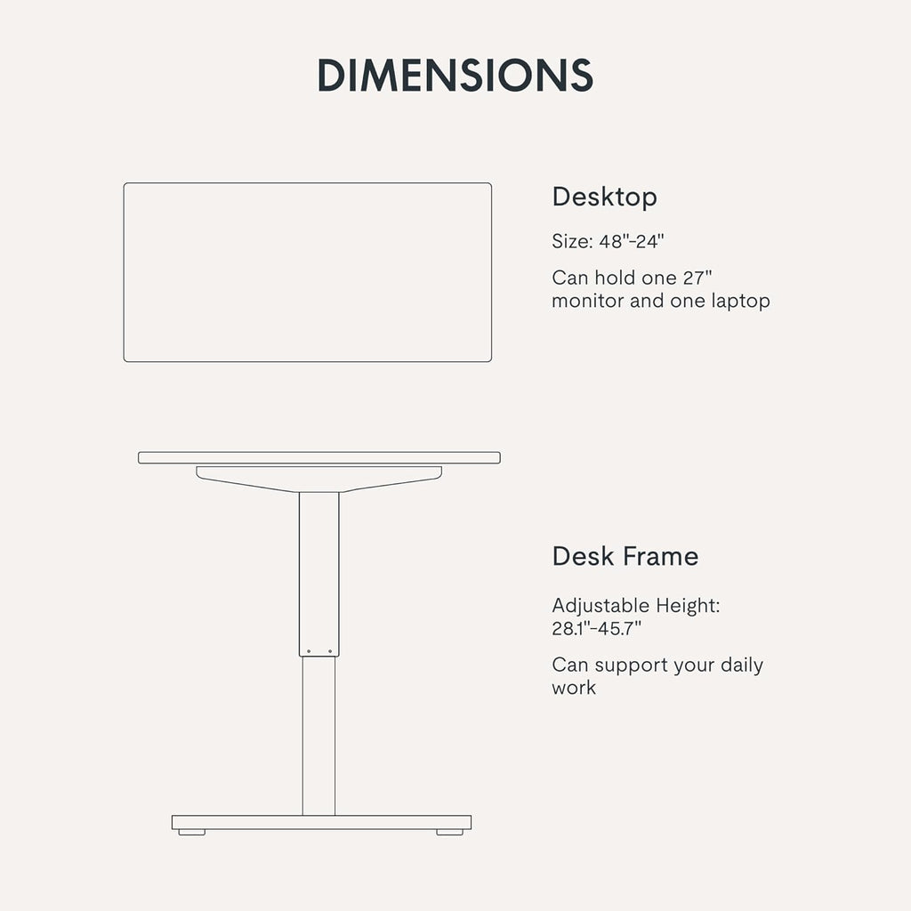 FLEXISPOT Electric Standing Desk With Whole-Piece Desktop - EN1