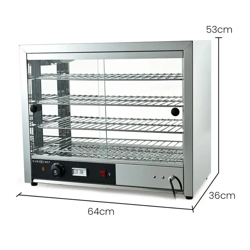 Eurochef 4-Tier Electric Food Warmer Display, 1000W Stainless Steel - EU-P1S