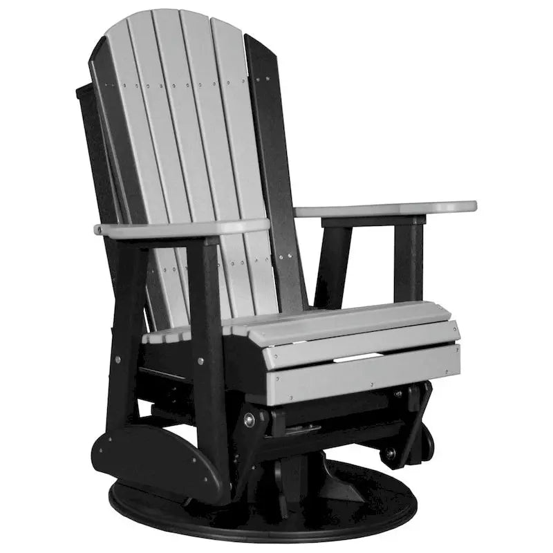 Poly Lumber Adirondack Swivel Glider Chair, 30W x 28D x 44H