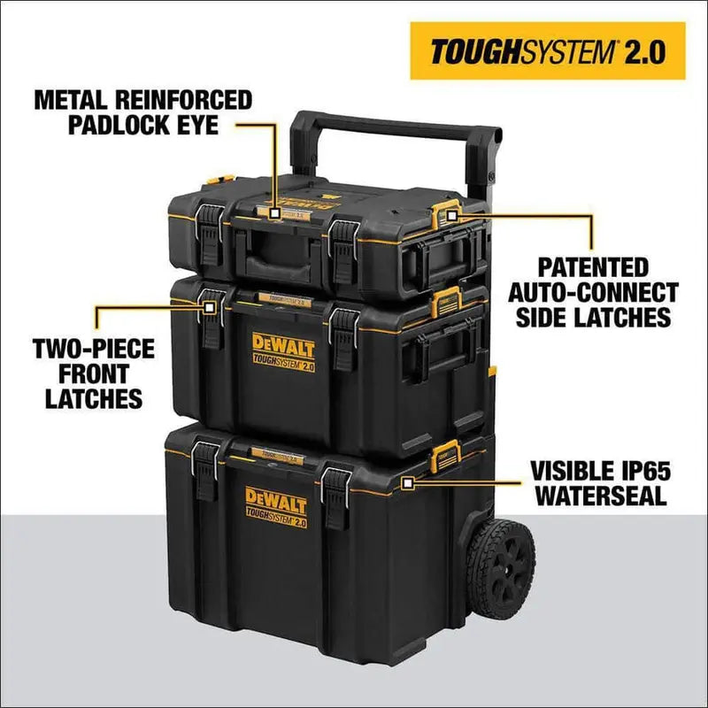 DEWALT ToughSystem 2.0 Tower Tool Box System 3-Piece Modular Storage Kit - DWST60437