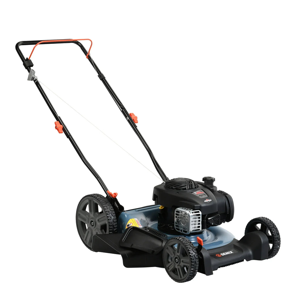 Senix Gas Push Lawn Mower 21-Inch 140 cc 4-Cycle Briggs & Stratton Engine - LSPG-M6