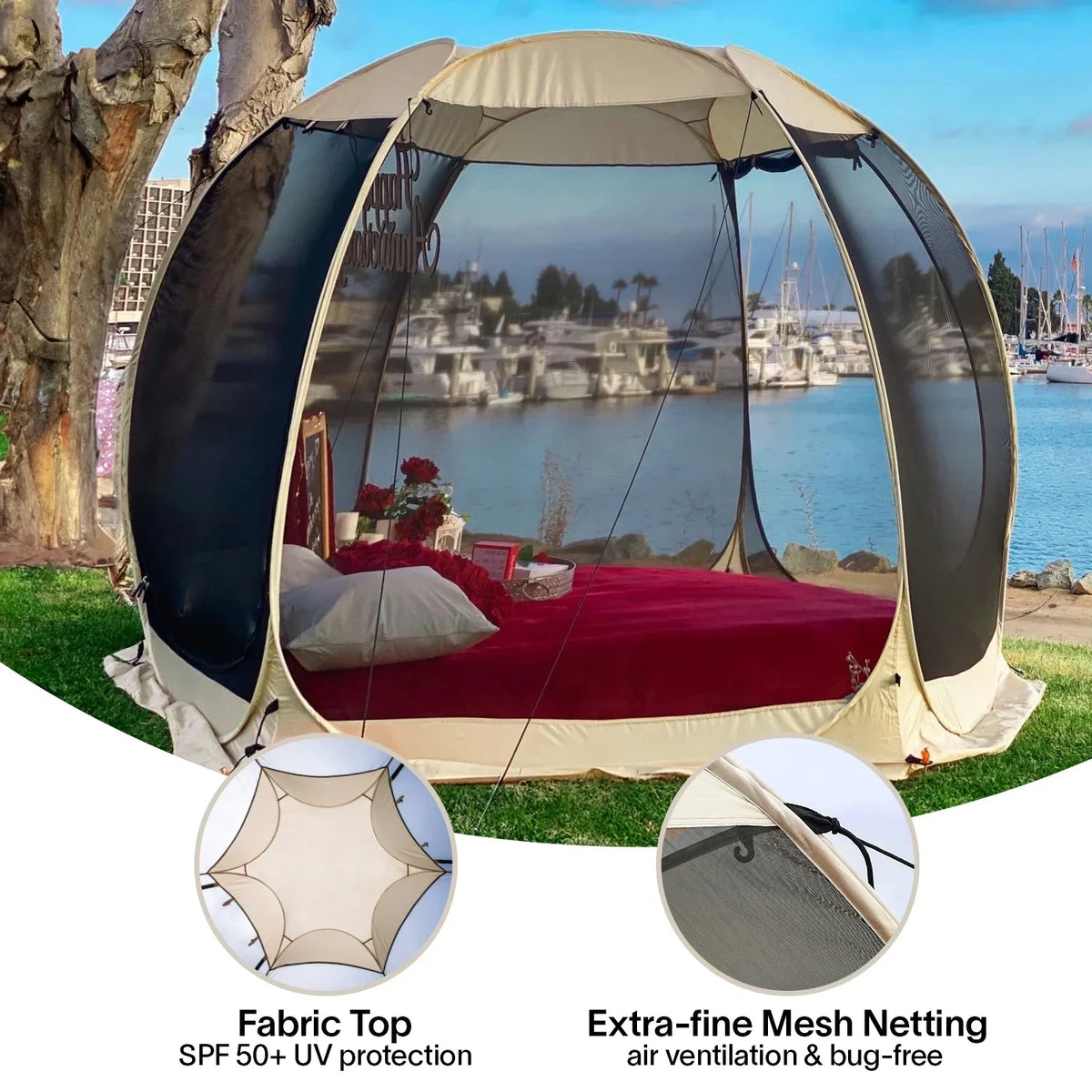 Alvantor Screen Room House 10x10 With 6 Mesh Walls