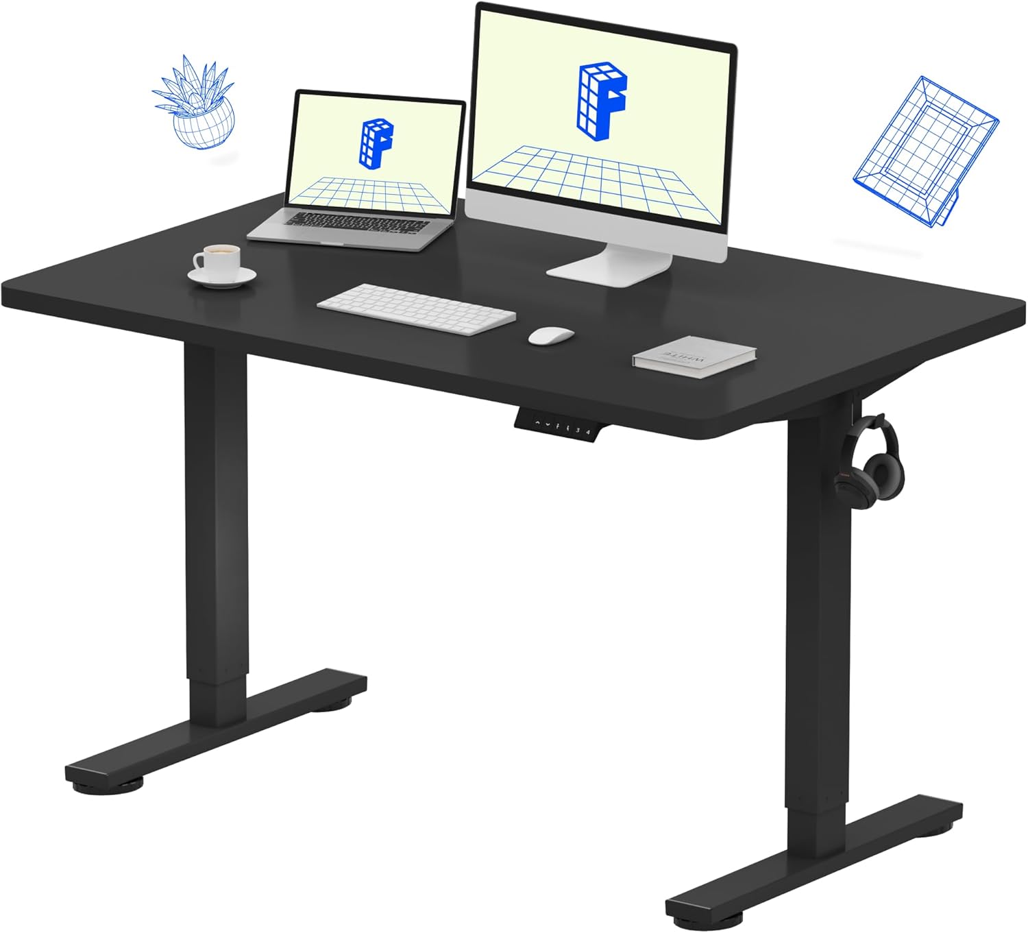 FLEXISPOT Electric Standing Desk With Whole-Piece Desktop - EN1