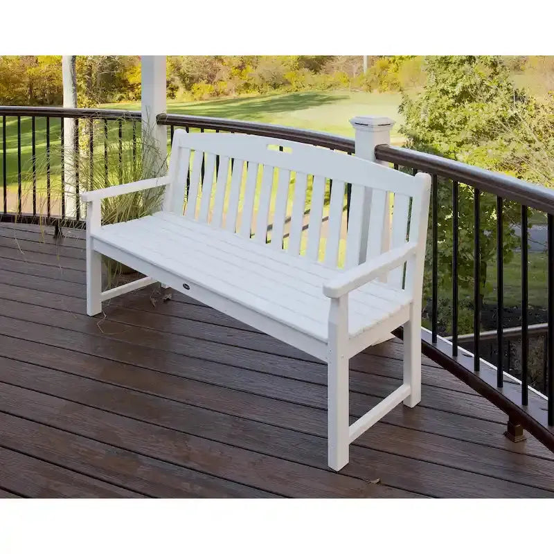 POLYWOOD Outdoor Bench, 60-Inch Recycled Plastic - Yacht Club
