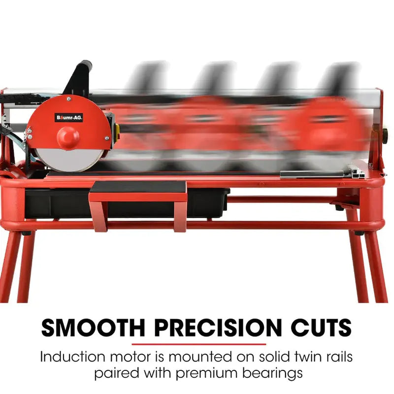 BAUMR-AG Wet Tile Saw, 800W, 200mm Blade, 720mm Max Cut - BTS210