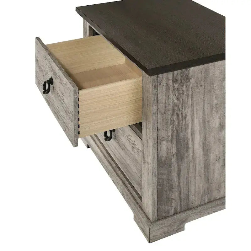Aimon Rustic Gray 5-Piece Panel Bedroom Set - King Or Queen