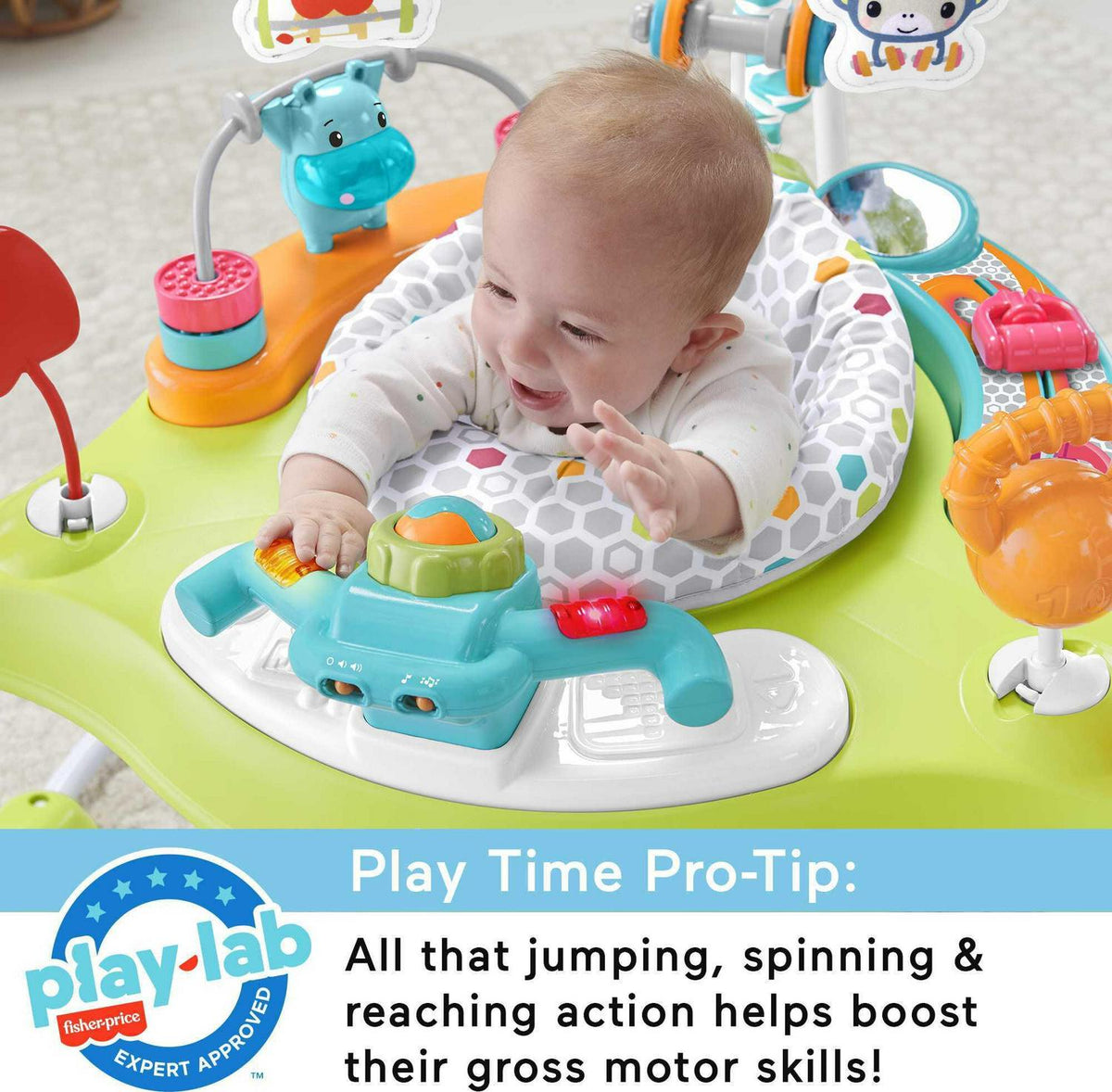 Fisher-Price Fitness Fun Folding Jumperoo Infant Activity Center With Lights And Music - HBM25