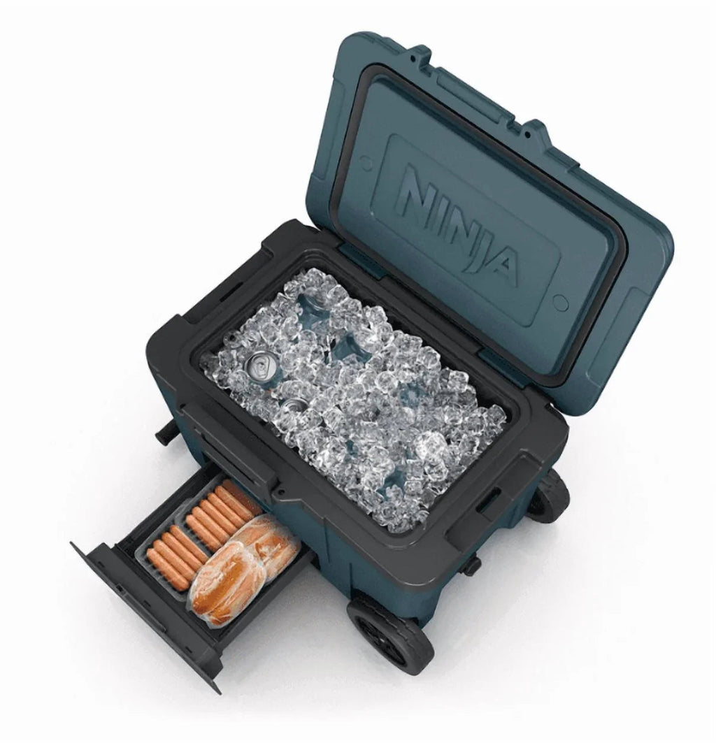 Ninja FrostVault 45QT Wheeled Cooler With Dry Storage Drawer - Ocean Blue - FB245AOB
