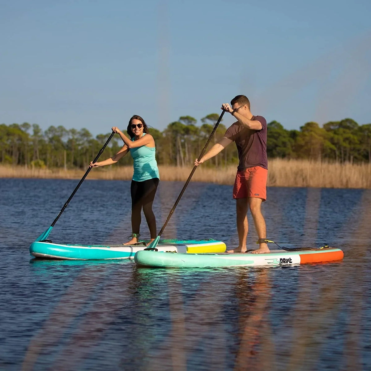 Drift Aero Inflatable Stand Up Paddle Board With Accessories, Classic Woodgrain, Adult, 10'8"