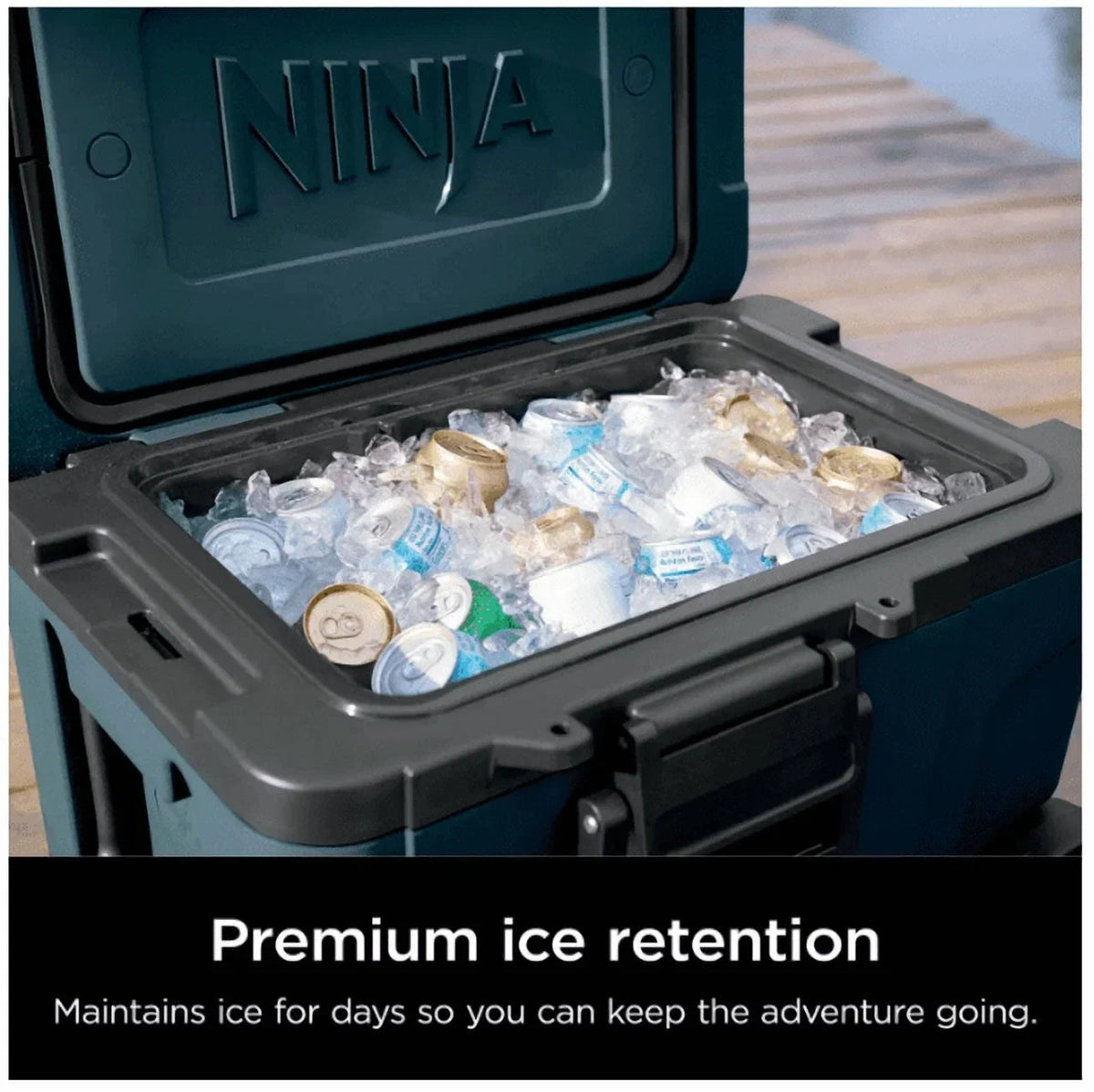 Ninja FrostVault 45QT Wheeled Cooler With Dry Storage Drawer - Ocean Blue - FB245AOB