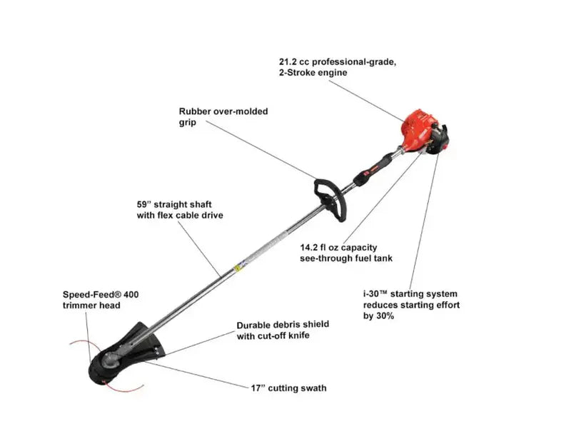 ECHO String Trimmer 21.2cc Gas-Powered Straight-Shaft 2-Stroke Engine - SRM-225