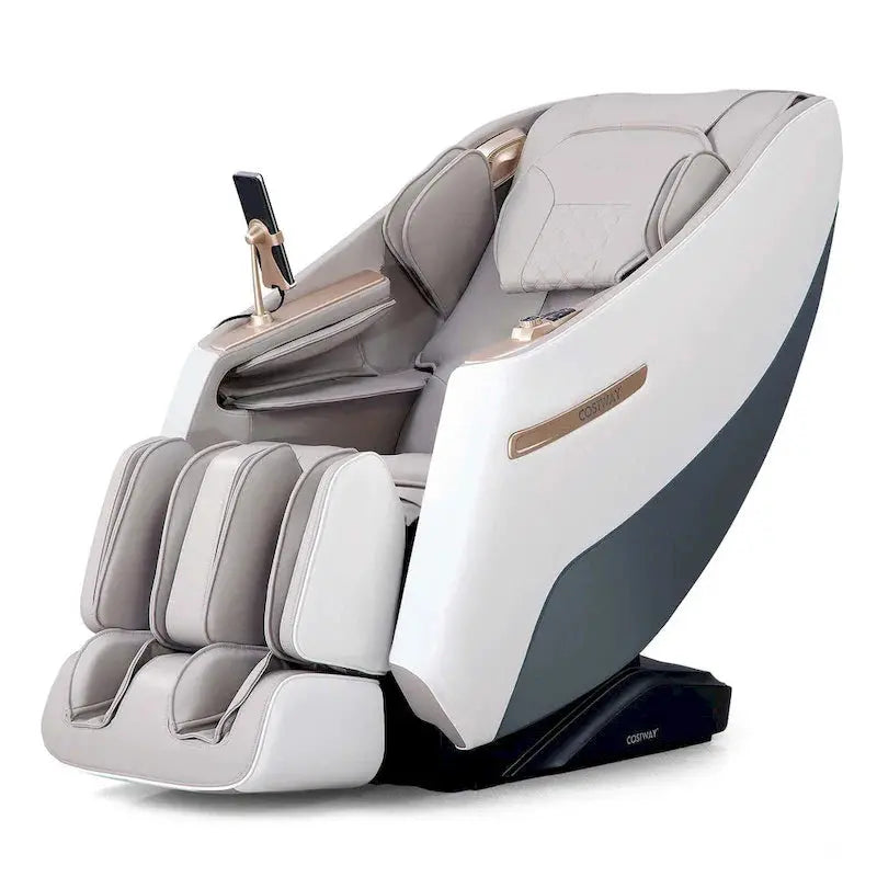 Costway Full-Body SL-Track Zero Gravity Massage Chair - Black + Grey/White + Grey