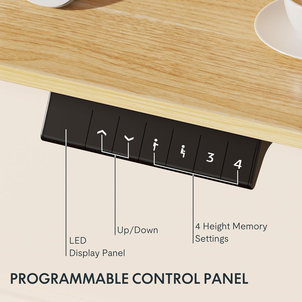 FLEXISPOT Electric Standing Desk With Whole-Piece Desktop - EN1