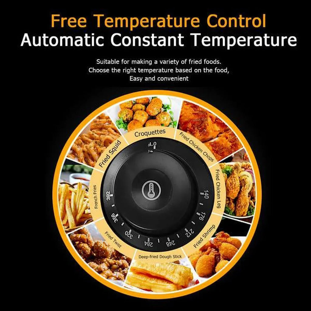 Stainless Steel Double-Cylinder Commercial Electric Deep Fryer, 12.7QT/12L, 5000W