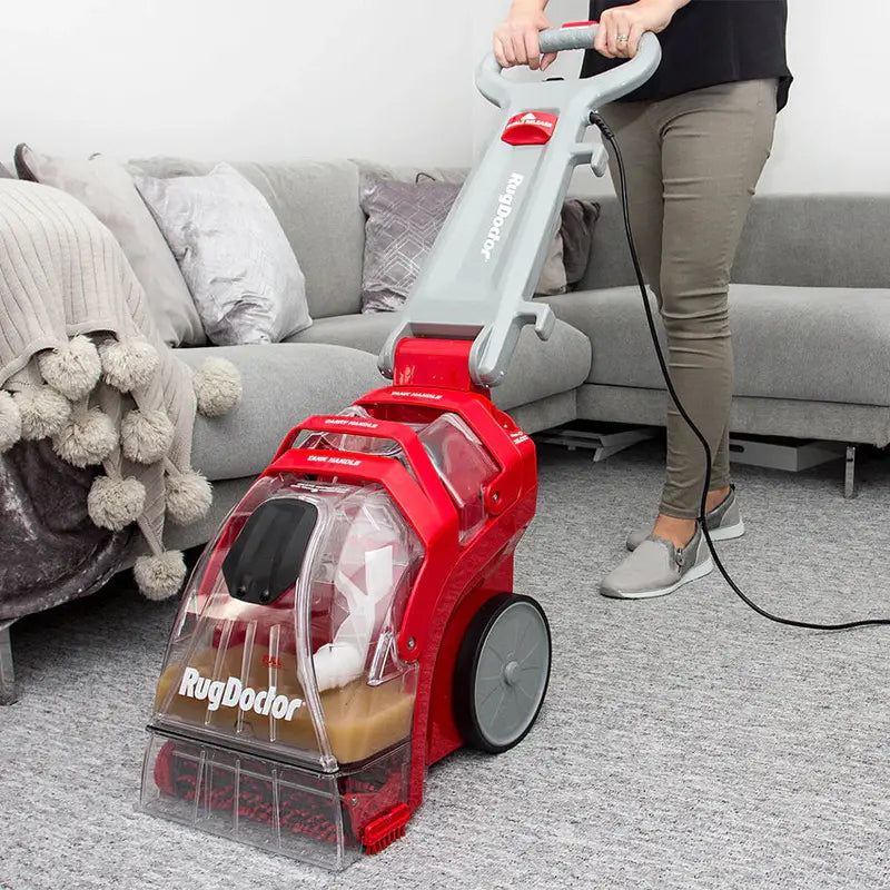 Rug Doctor Deep-Clean Carpet Cleaner, 3.8L, Red - Includes Two 1-Liter Detergent Bottles