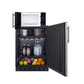 Summit Microwave And Refrigerator Combination, 24 inch, 5.1 cu.ft. - MRF708BLSSA FF708BLSS SM903BSA1