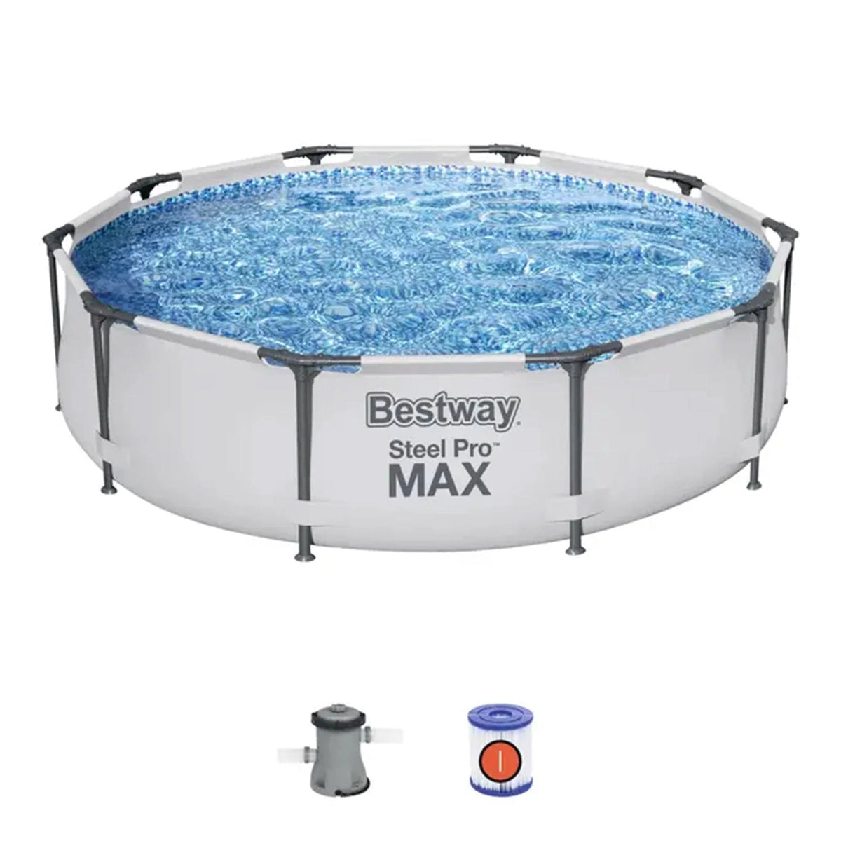 Bestway Steel Pro MAX 10'x30in Round Above Ground Swimming Pool With Pump