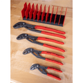 KNIPEX Cobra Pliers Set, 4-Piece With 10-Piece Tool Holder - 87 01 125, 87 01 180, 87 01 250, 87 01 300