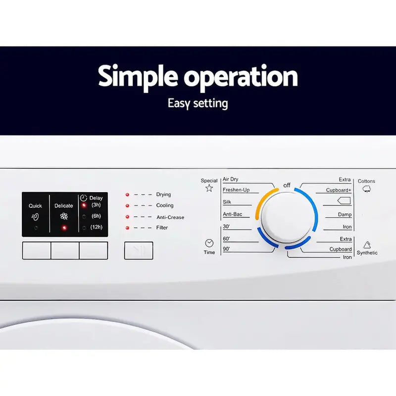 Devanti 7kg Vented Tumble Dryer, White