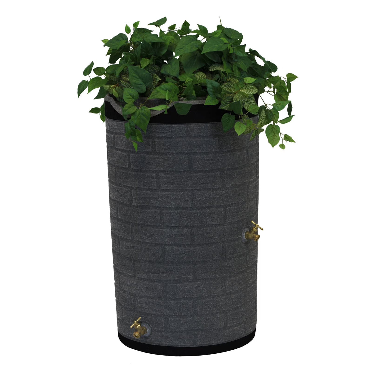 Good Ideas Impressions Downton Rain Saver Rain Barrel, 50 Gallon, Dark Granite - IMP-D50-DAR