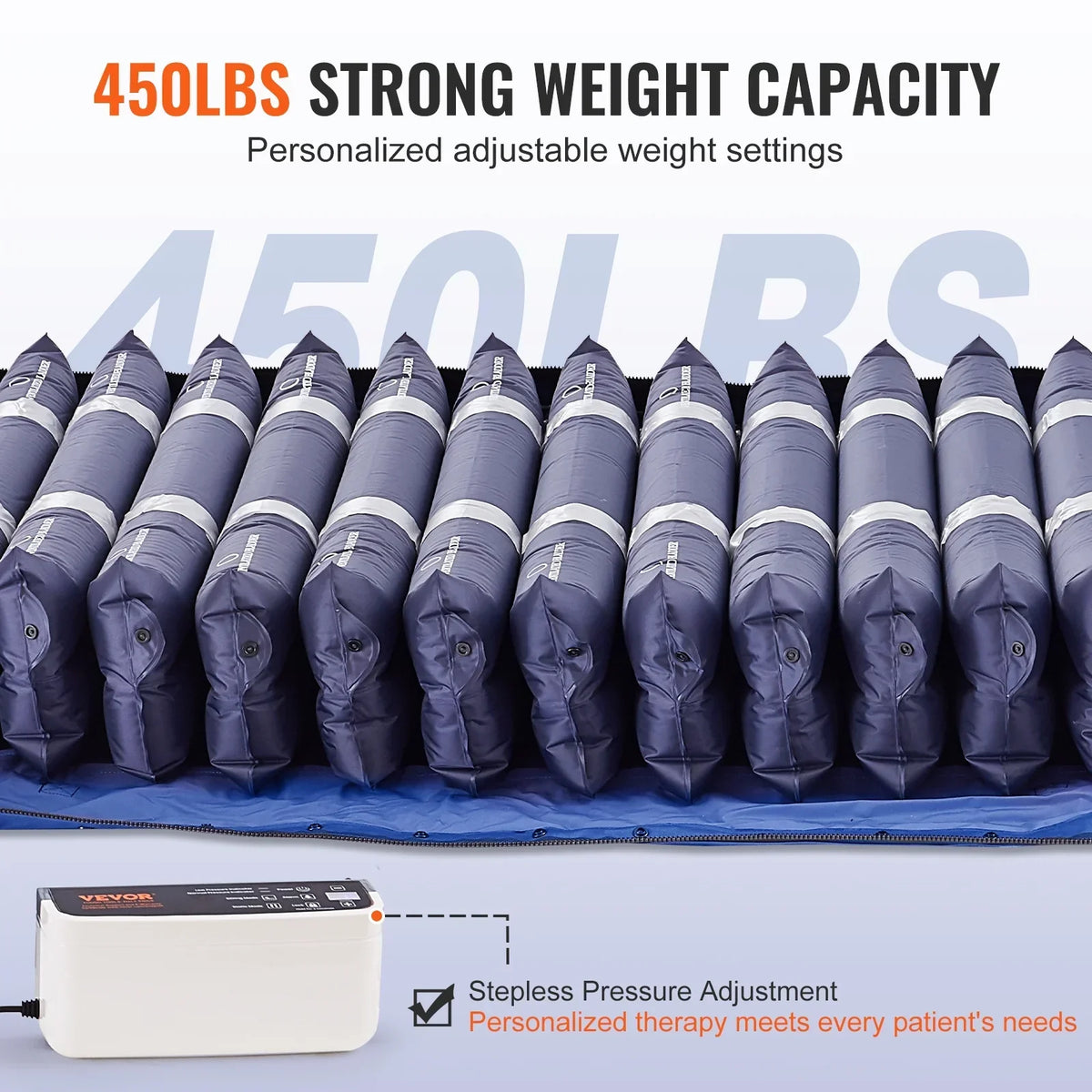 SKYSHALO Alternating Pressure Mattress, Dual-Layer Low Air Loss, 450 Pounds