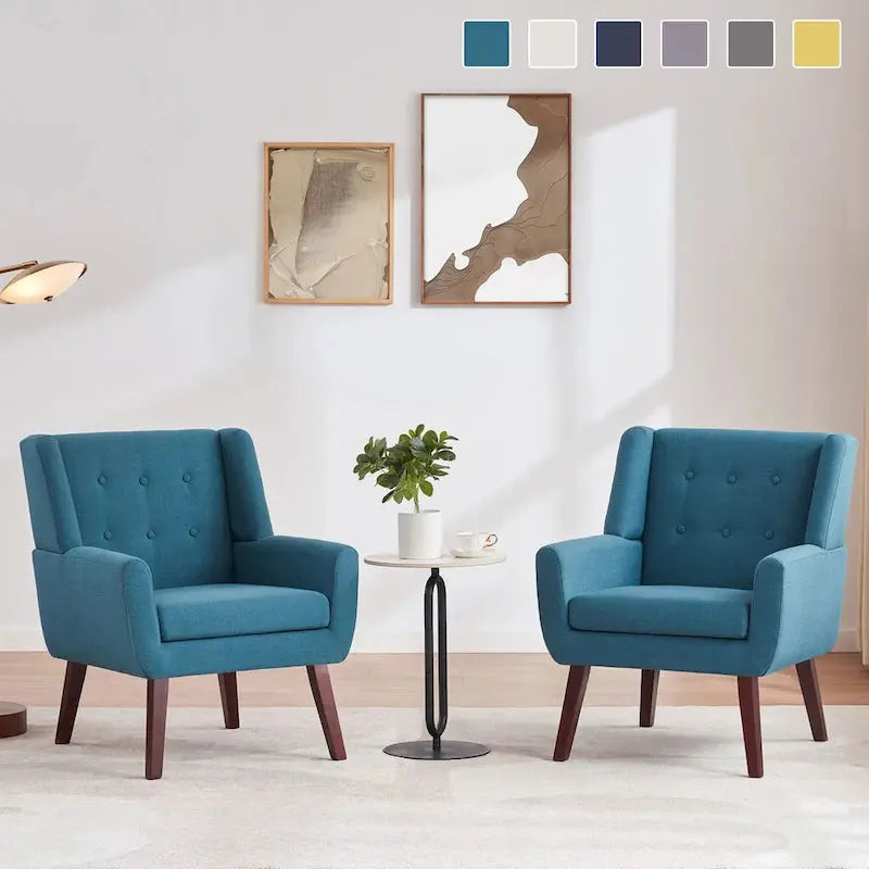 HUIMO Tufted Upholstered Accent Chair, 30 Inches Deep x 29 Inches Wide x 35 Inches High