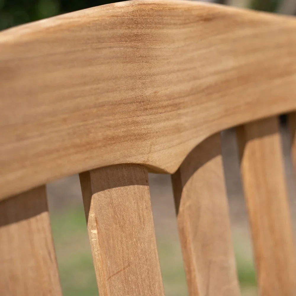 Ash & Ember Patio Bench, Grade A Teak, 53 in, Seats 2 - Hawthorne
